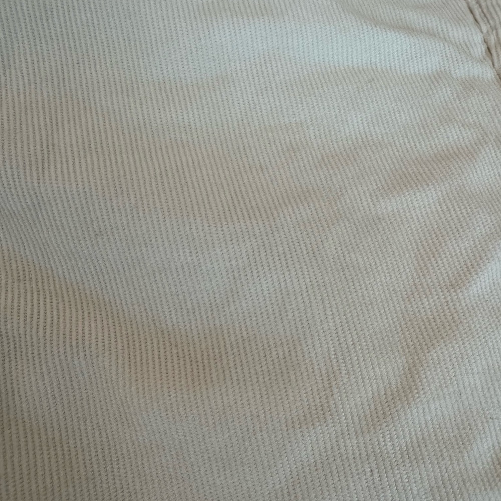 Cream Corduroy Straight-Leg Pants - Picture 4 of 4